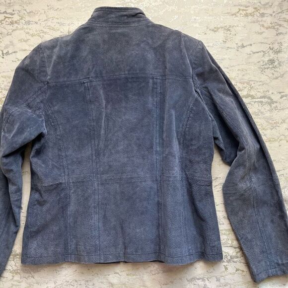 Relativity Suede Blue Jacket y2K - Picture 8 of 15